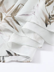 Inner layer of Elegant Bamboo Pattern Mulberry Silk Dress