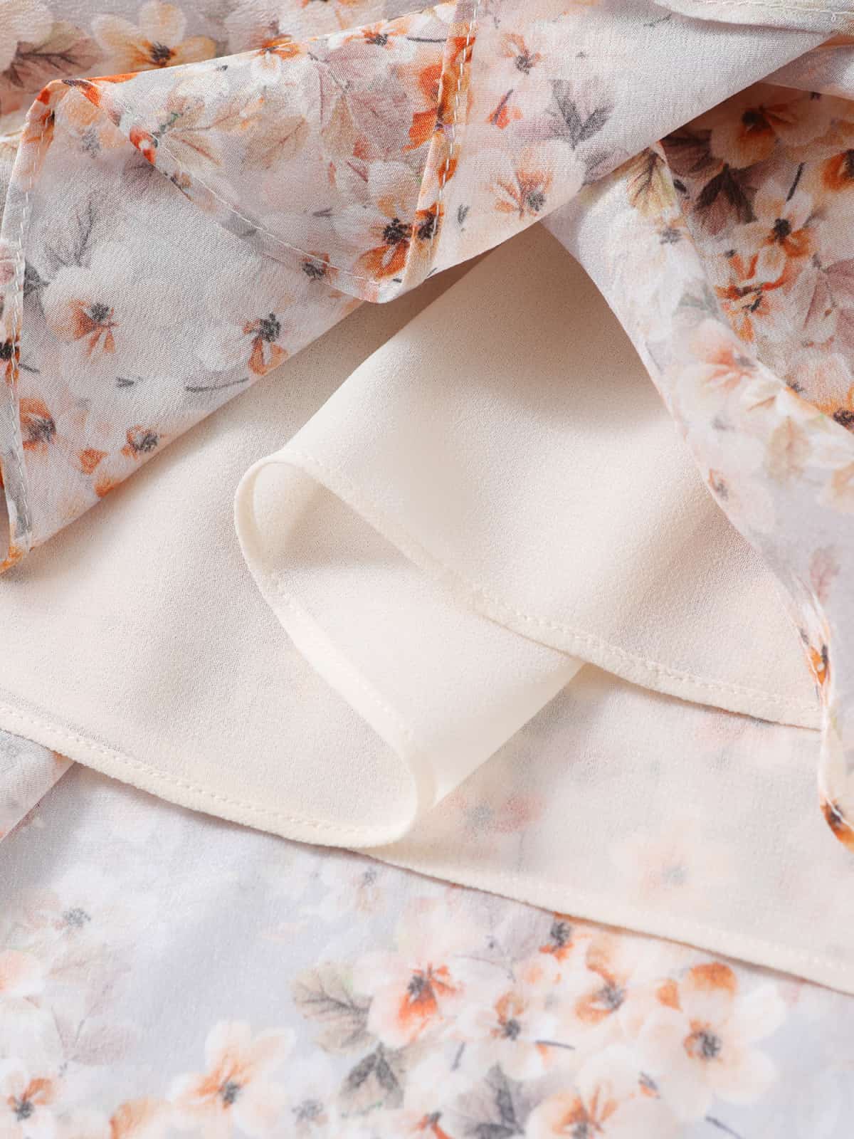 Inner of Floral Mulberry Silk Dress For Work, Party & Travel