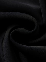 Fabric of Minimalist Black Silk Dress