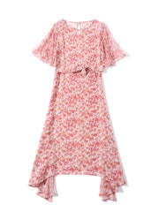 Profile of Soft Pink Mulberry Silk Dress