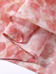 Hem of Soft Pink Mulberry Silk Dress