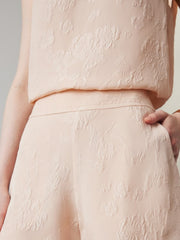 Embossed Silk Tank Top in pink