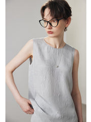 Embossed Silk Tank Top
