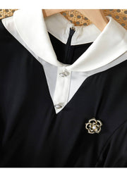 The details of 2025 Boutique Paneled Mulberry Silk Dress