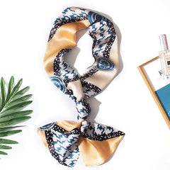 Chic Floral Silk Scarf - SILKSER