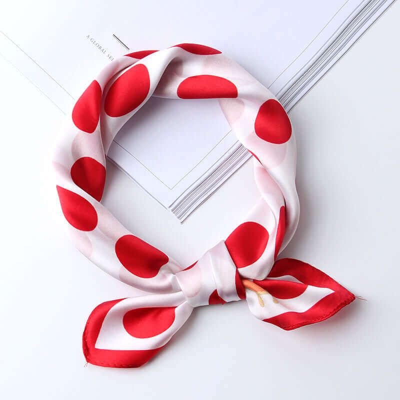 Dots Square Silk Scarf - Luxurious Mulberry Silk - SILKSER