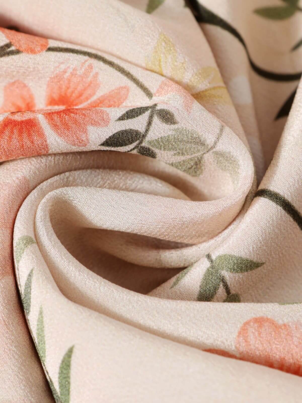 Floral Mulberry Midi Silk Dress