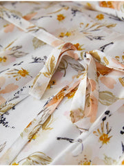 Waistline of 2025 Chic Floral Mulberry Silk Dress