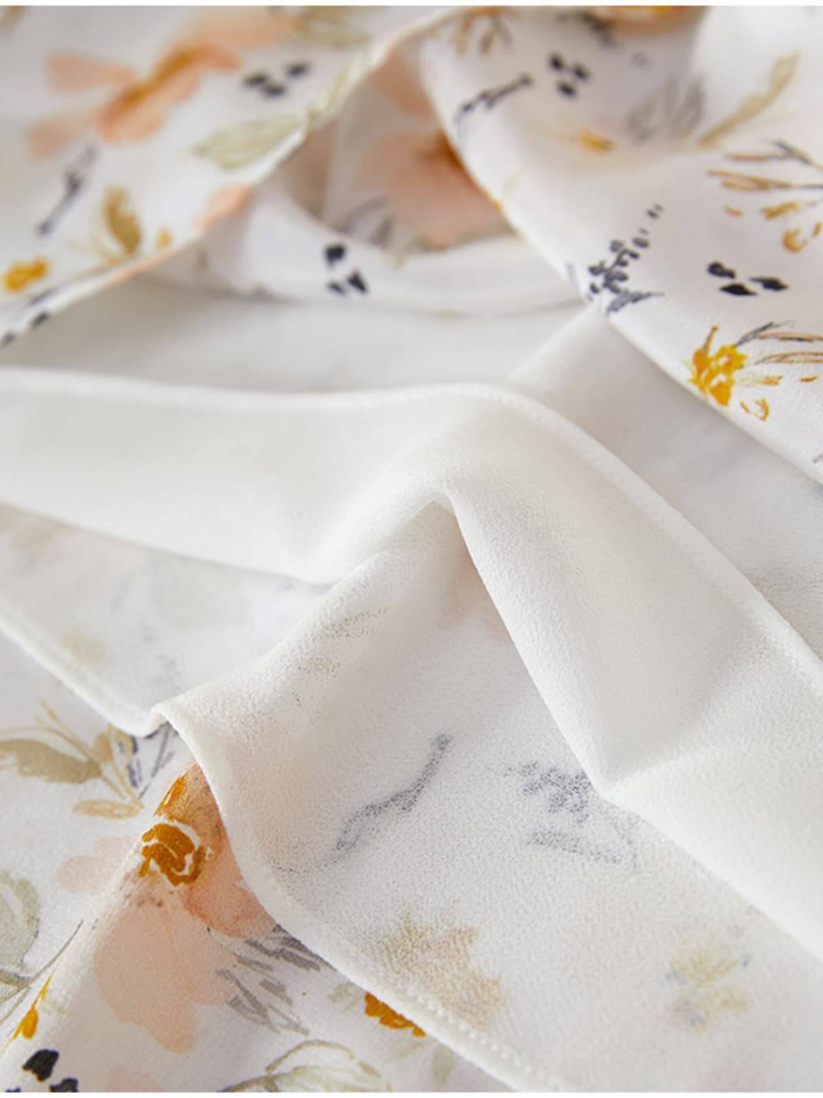 Fabric of 2025 Chic Floral Mulberry Silk Dress