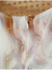 The fabric of 2025 Flowy Floral Mulberry Silk Dress