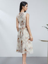The back view of 2025 Flowy Floral Mulberry Silk Dress