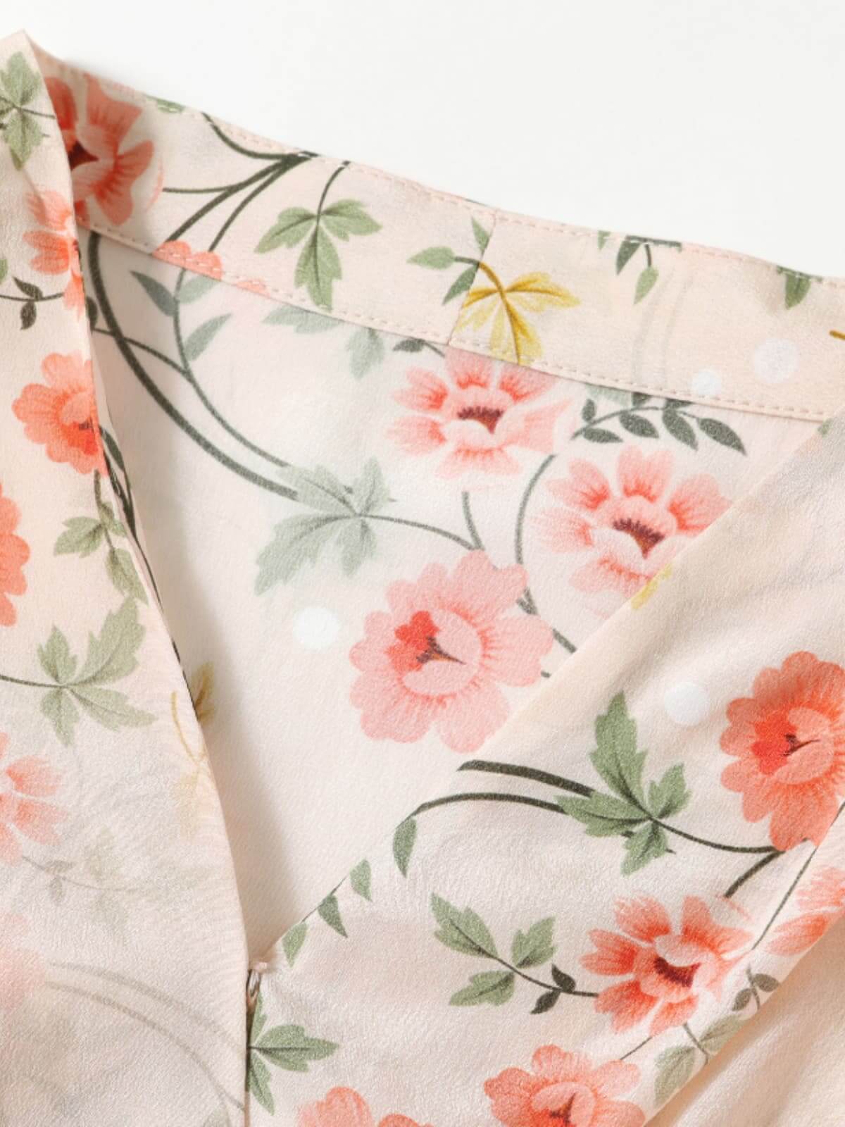 Floral Mulberry Midi Silk Dress