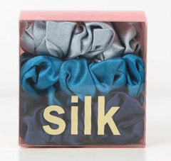 M Size Silk Scrunchy Ponytail Holders - SILKSER