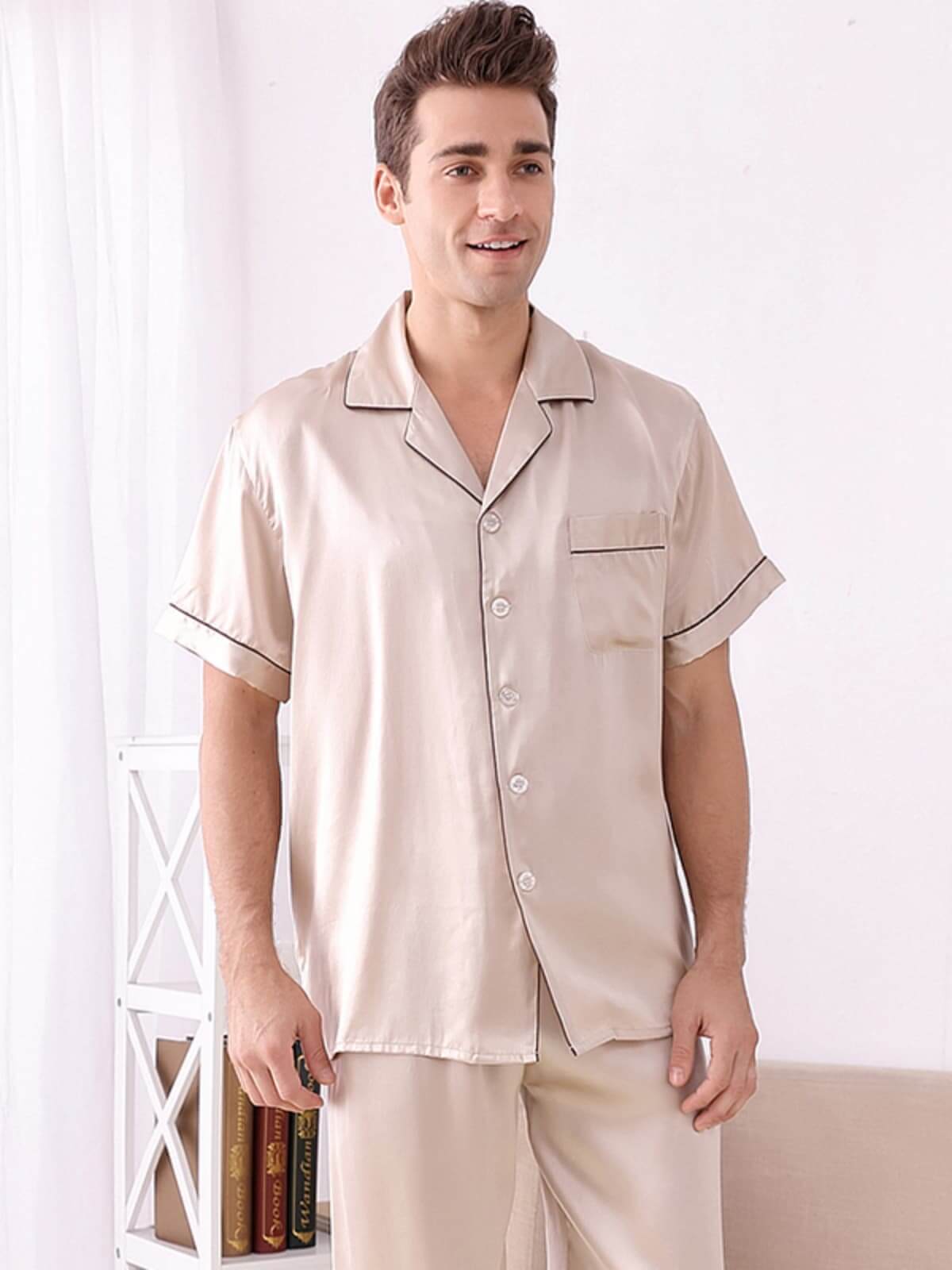 Men's Lounge - Cozy Silk Pajama Set