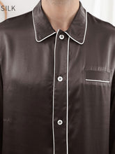 Front view of Men's Silk Pajama Set Luxury 22 MM