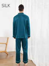 Long Sleeve Men's Silk Pajama Set 22mm Luxury
