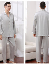 Men's Cozy Long - Sleeved Silk Pajama Set