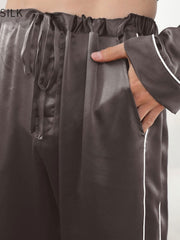 Waistline of Men's Silk Pajama Set Luxury 22 MM
