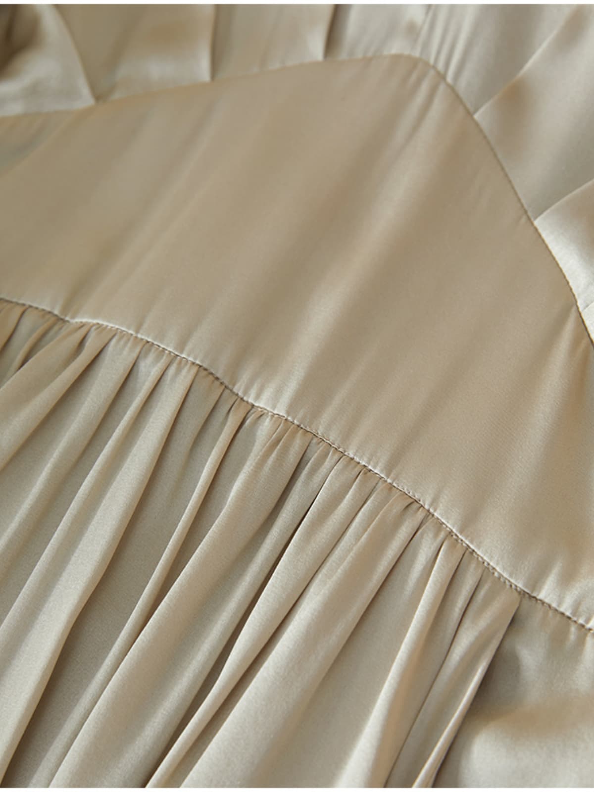 Waistline of Chic V - Neck Mulberry Silk Maxi Dress