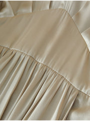 Waistline of Chic V - Neck Mulberry Silk Maxi Dress