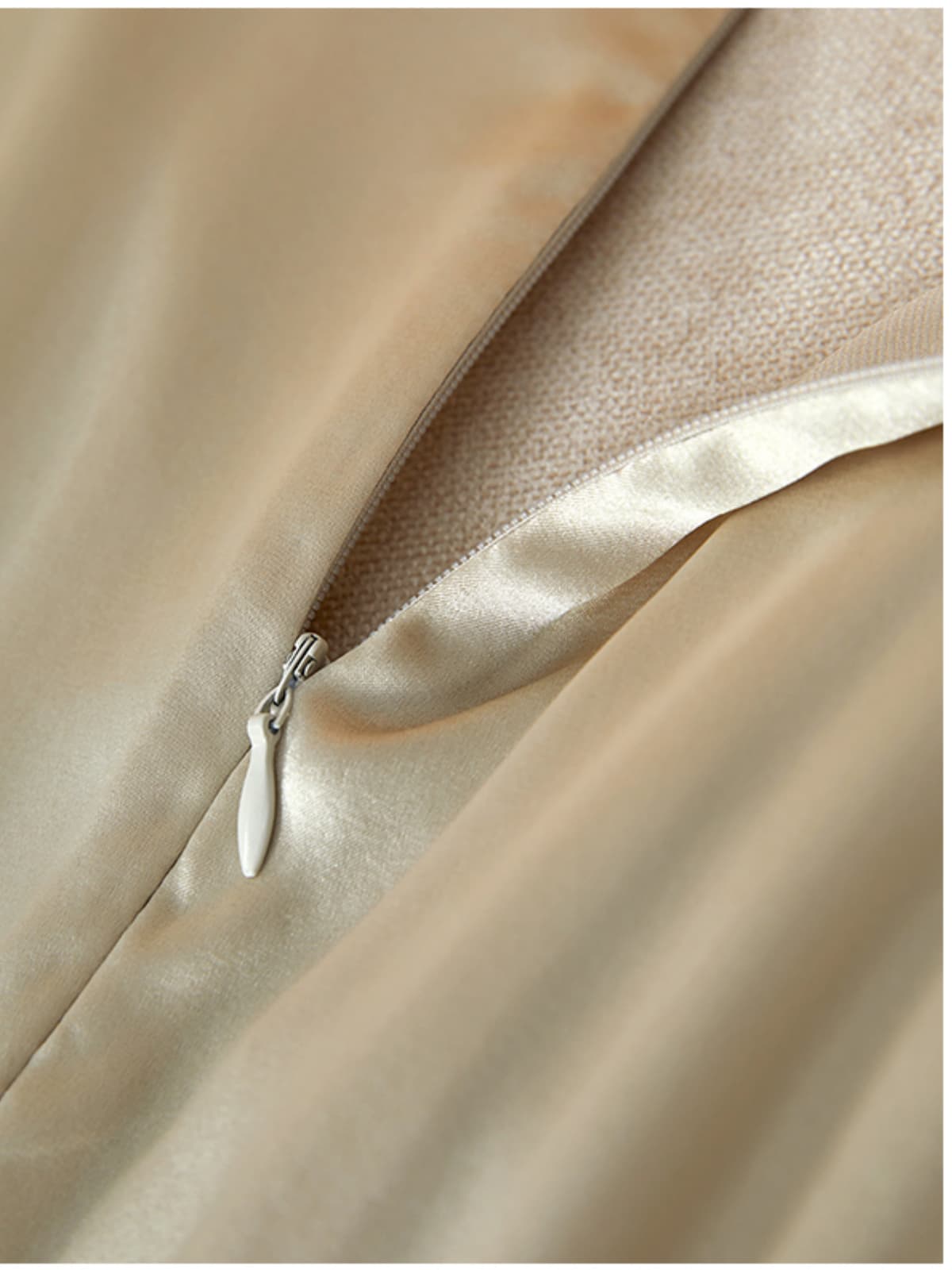 Zip of Chic V - Neck Mulberry Silk Maxi Dress