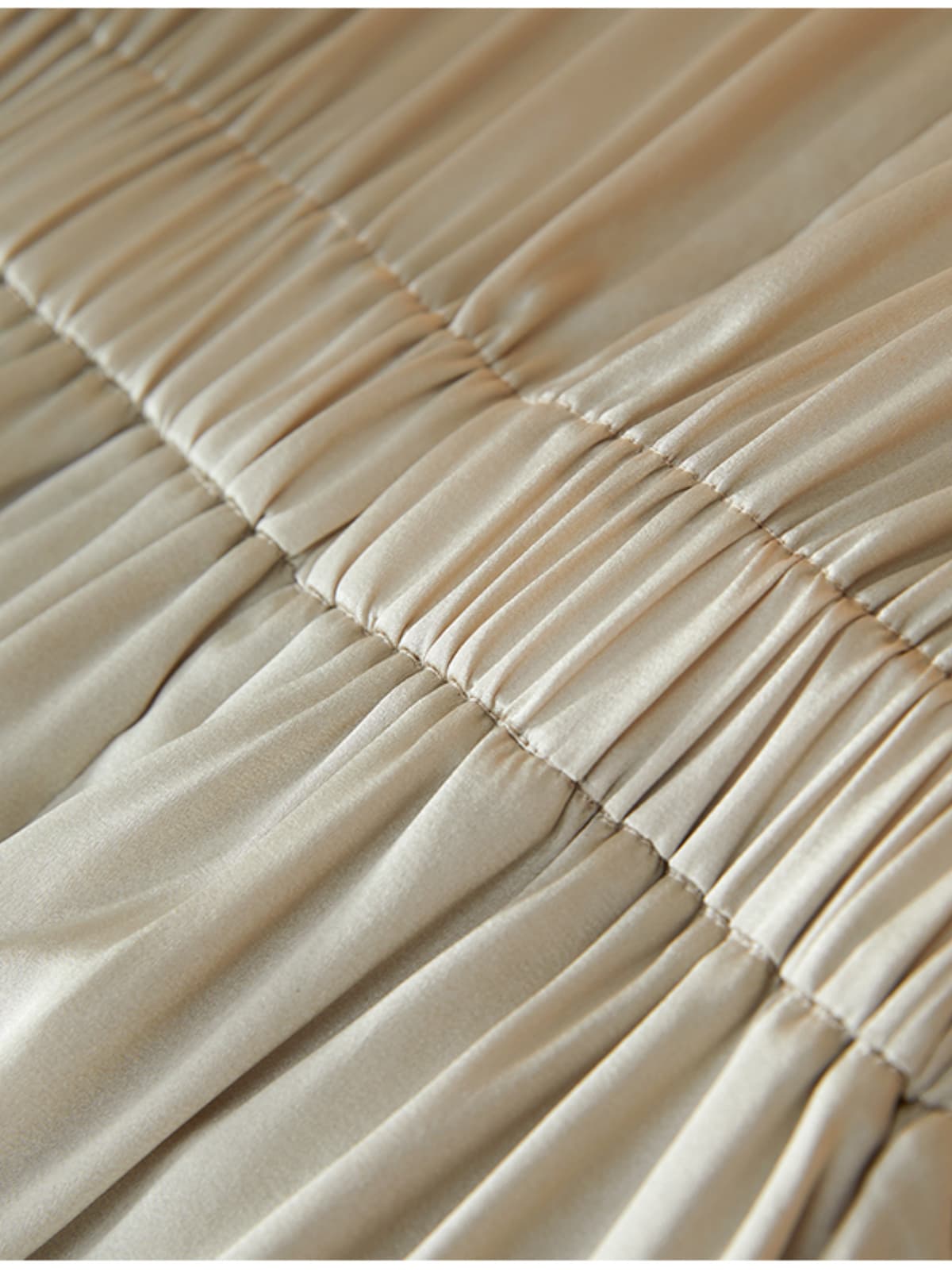 Adjustable waist of Chic V - Neck Mulberry Silk Maxi Dress