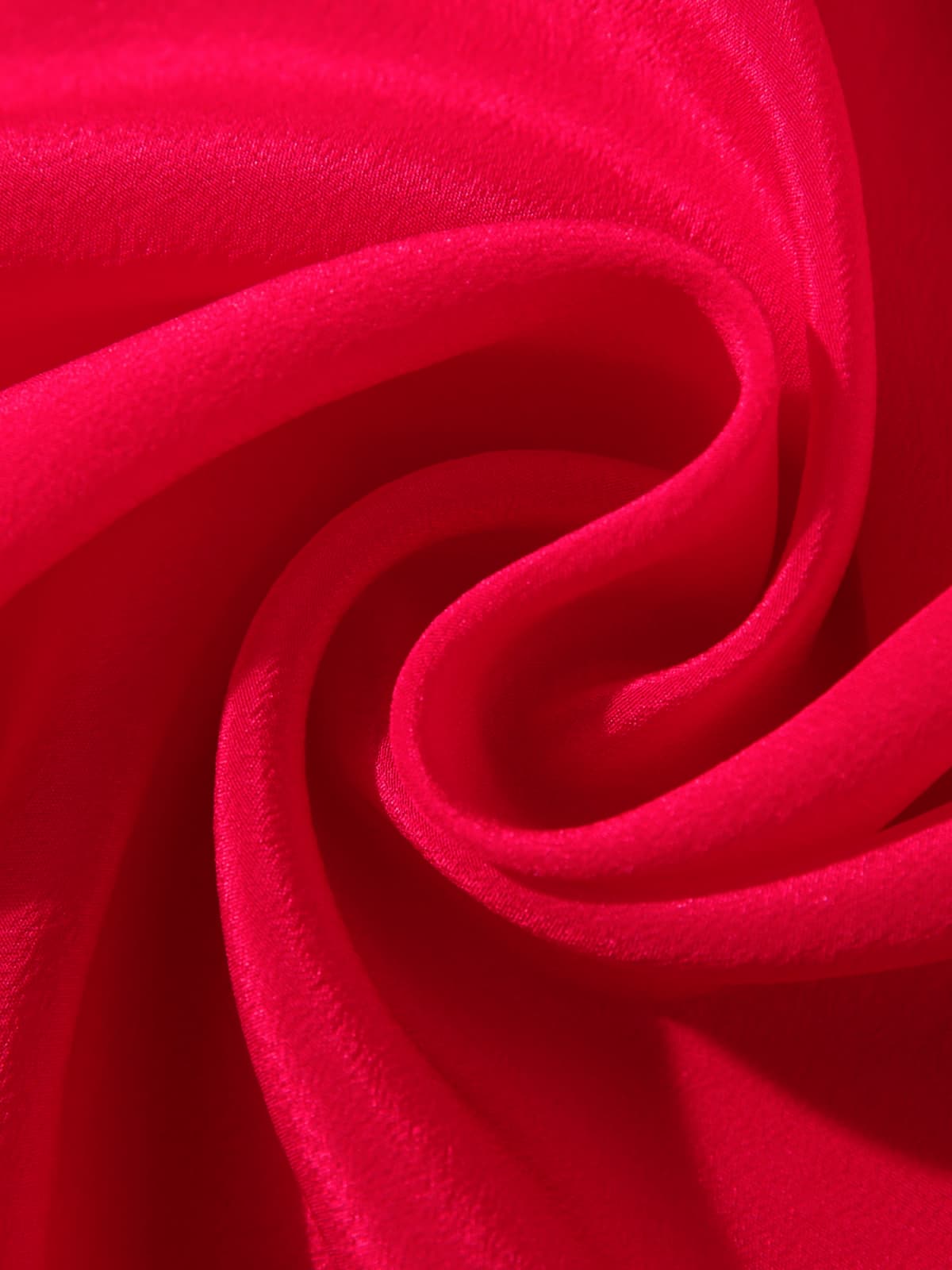 Fabric of Red Sleeveless Silk Dress For Women