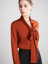 Scarf - collar Ribbon Silk Blouse