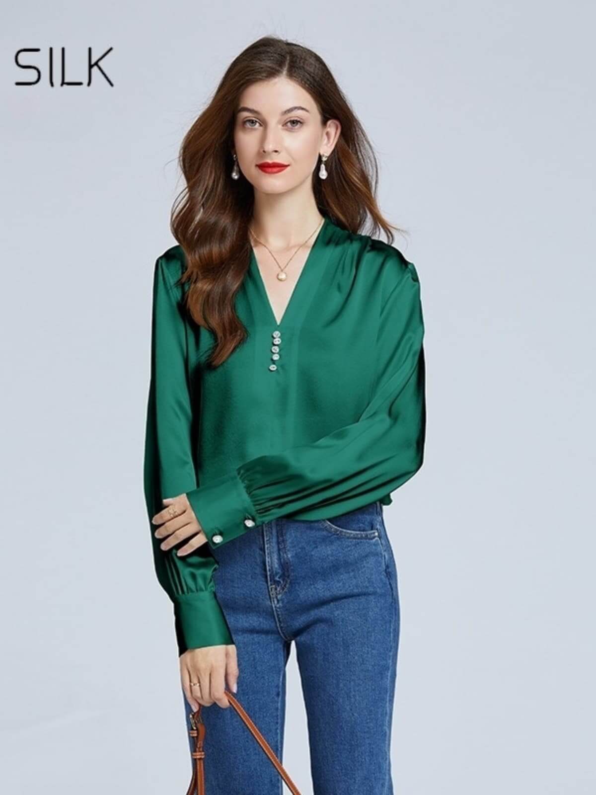 Women's Casual Silk Blouse 19MM