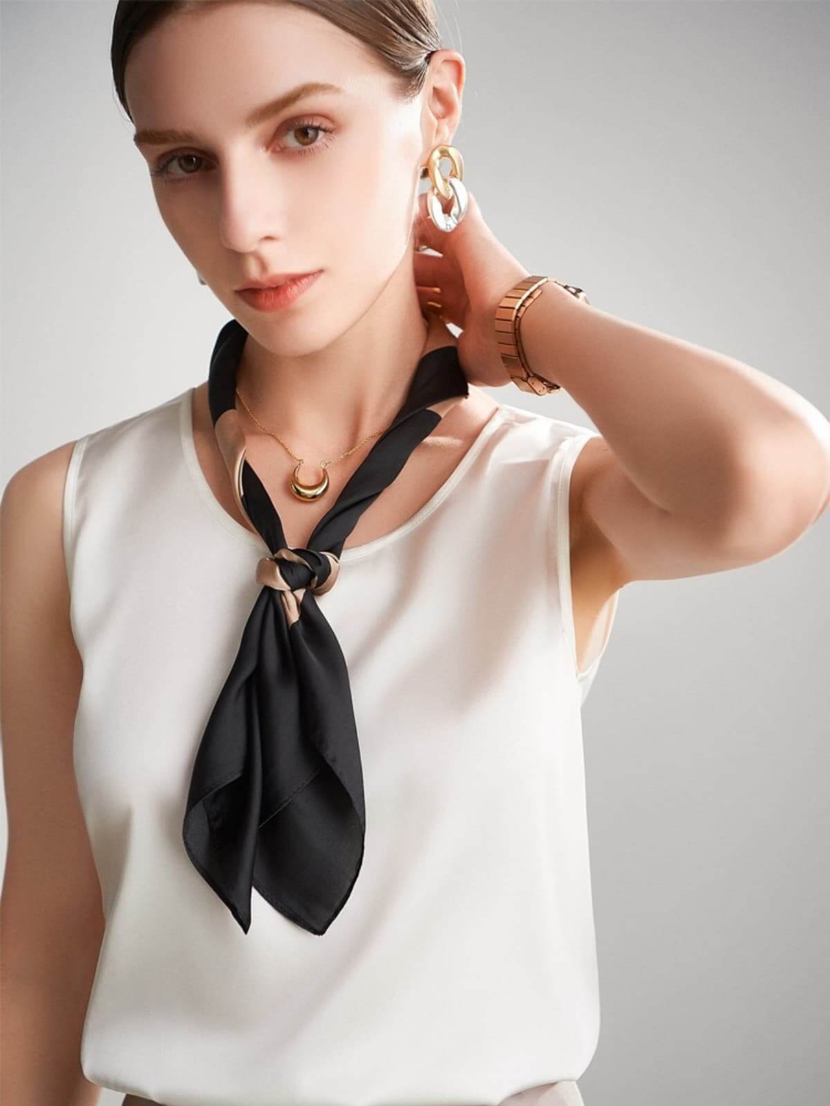 women's summer strap silk camisole in white