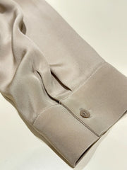 Cuffs of Polo Collar Midi Silk Dress 30 Momme