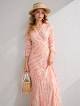 Elegant Mulberry Silk Maxi Dress-front side