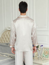 Back view of Men's Mulberry Silk Pajama Set Luxurious 22 MM