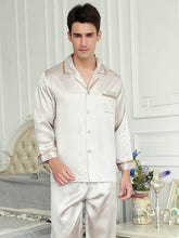 Front view of Men's Mulberry Silk Pajama Set Luxurious 22 MM