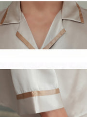 Details of Men's Mulberry Silk Pajama Set Luxurious 22 MM