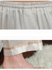 Close-up of Men's Mulberry Silk Pajama Set Luxurious 22 MM