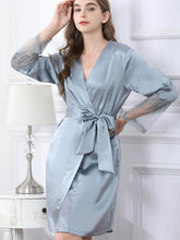 Skin-Friendly Lace Two-piece Set Silk Nightgown