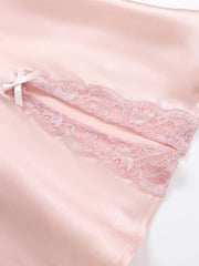 Elegant Silk Nightdress With Adjustable Spaghetti Straps