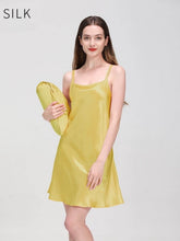 Pure Silk Slip Nightgown for Women in yellow