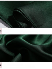 Details of Women's Soft Backless Spaghetti - Strap Silk Nightgown