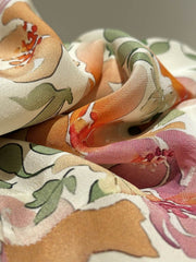 Fabric of Women's Breathable Floral Silk Skirt