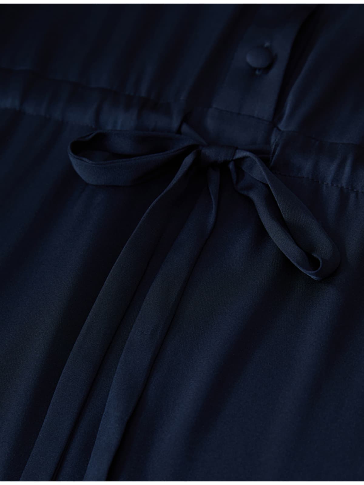 Fabric of French Chic V - Neck Mulberry Silk Dress