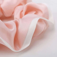 White-trimmed Silk Scrunchy