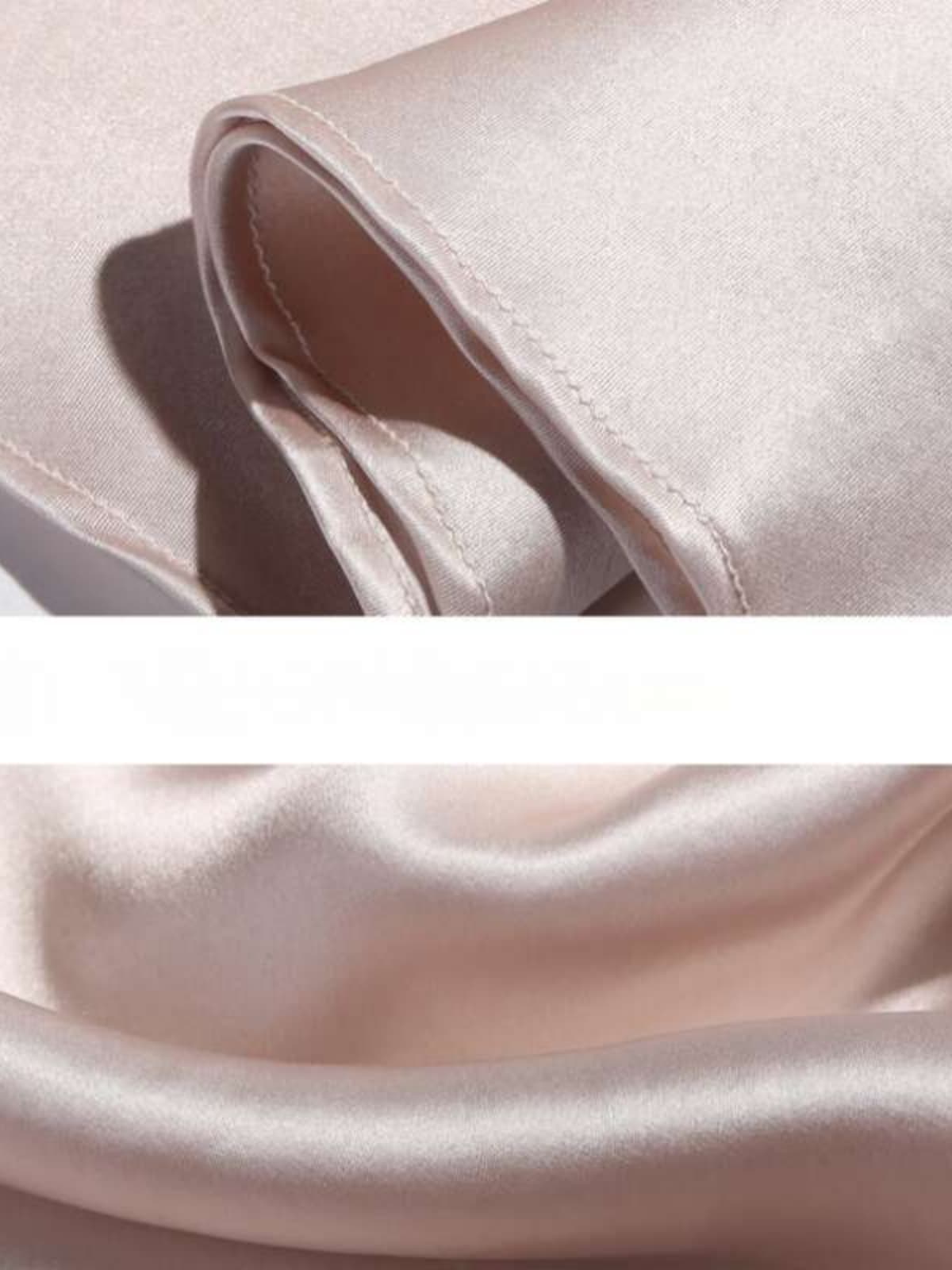 Close-up of Embroidered Long - Sleeved Silk PJs for Women