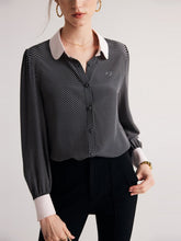 Near view of Polka Dots Women's Silk Blouse