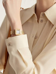 Sleeves detail of Embroidered Silk Blouse in pure silk