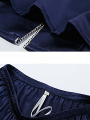 Details of Women's Soft Long - sleeved Pure Silk Pajamas Set