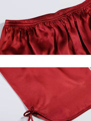 Details of Lace Silk Pajama Set for Women