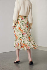 2024 Summer Floral Silk Skirt - SILKSER