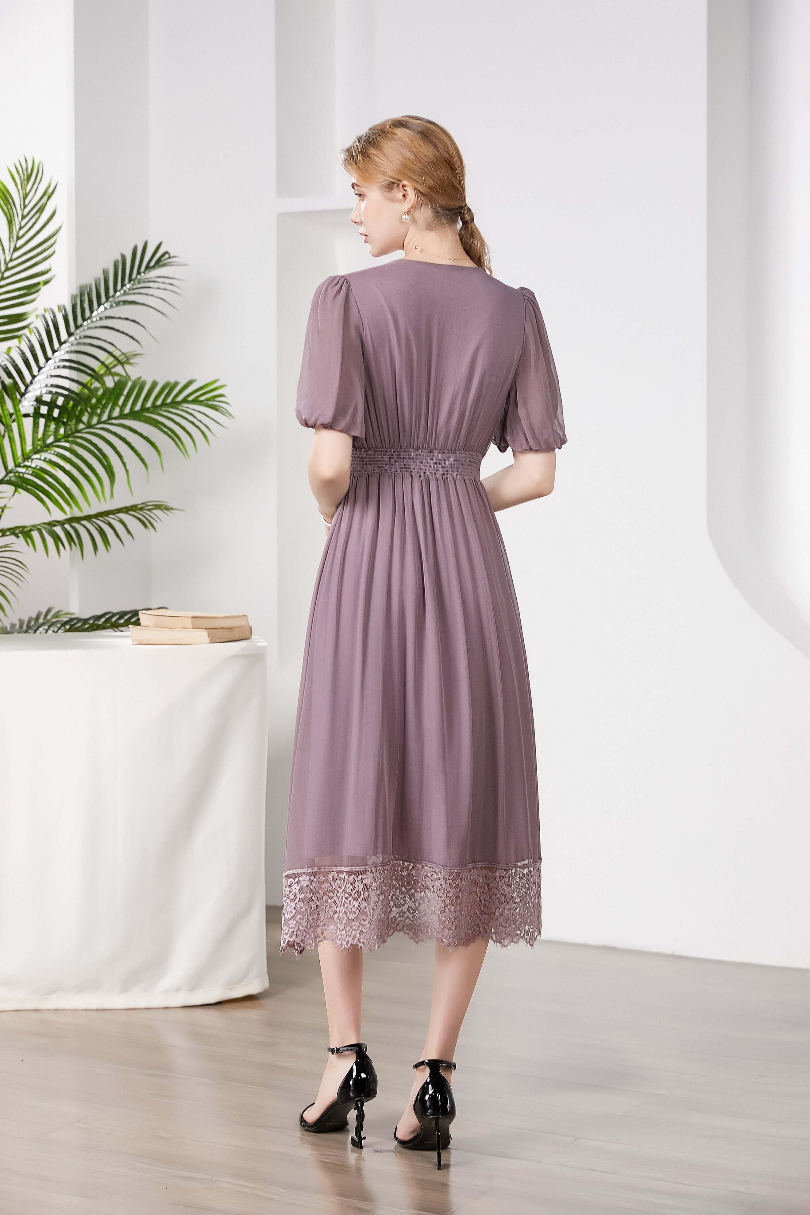 Silkser Chic Minimalist Mulberry Silk Dress